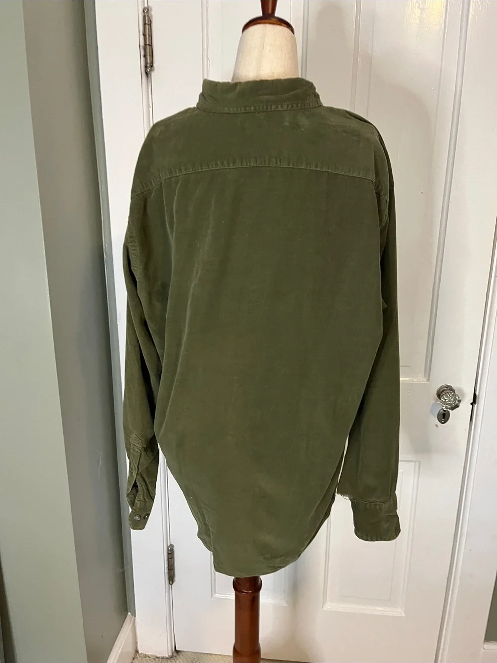 J. Crew Olive Green Corduroy Button-Down Shirt